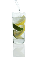 glass of lemonade (isolated on white background)