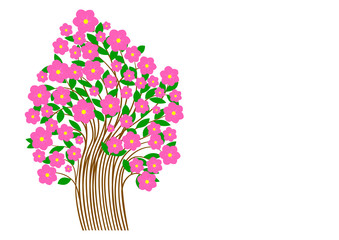 flowering  tree. vector