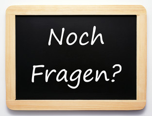Noch Fragen? - Konzept Tafel