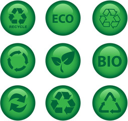 green environment and recycle icons