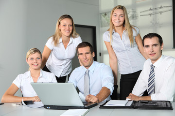Group of business people meeting in the office