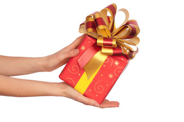 gift with yellow bow