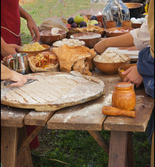 women making dough