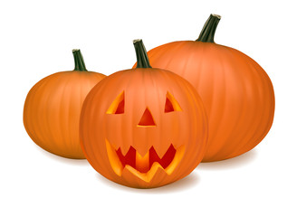 Halloween pumpkin vegetables. Vector