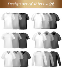Twenty-six design shirt set. Vector.