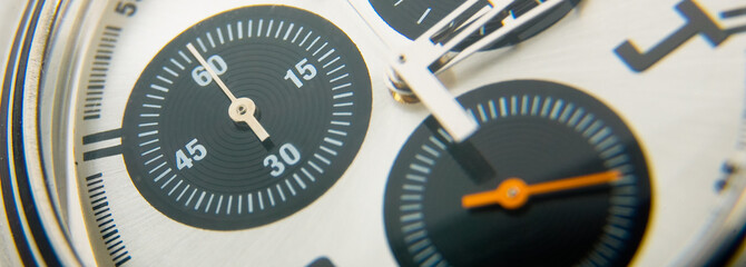 macro of stop watch detail