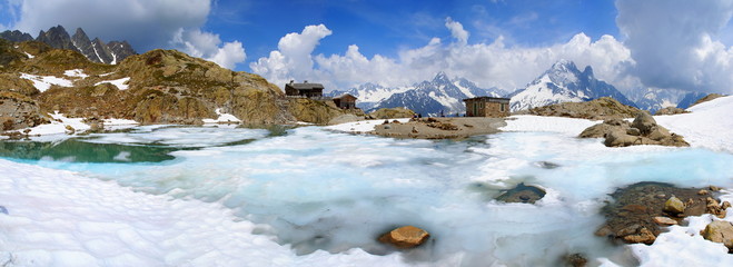 Panoramique du lac blanc