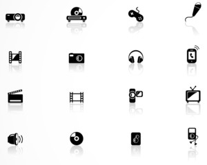 Multimedia icons set