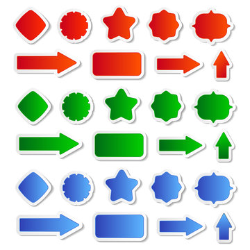 set of label design element