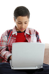 Boy On White Background