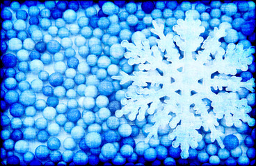 Snowflake on an abstract blue background