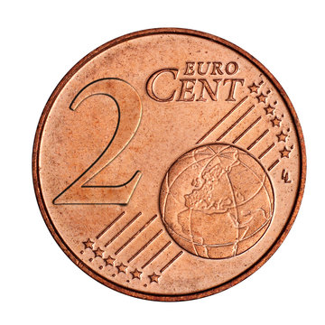 A collage of  2 euro cent coin