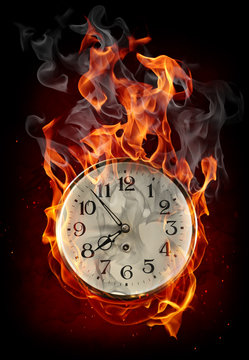 Burning clock