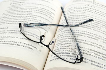 Book with glasses