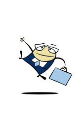 happy businessman cartoon