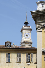 Fototapeta na wymiar Clock tower in Old Town of Nice. Provence. France