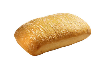 Fresh bread on a white background