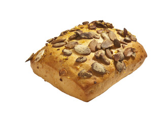 Fresh bread on a white background