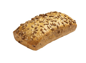 Fresh bread on a white background