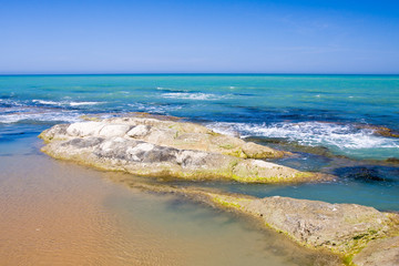 beautiful exotic beach in Mediterranean