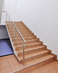 Staircase in the interior of a modern building