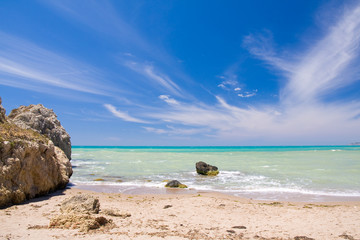 beautiful exotic beach in Mediterranean