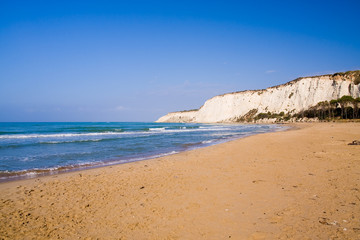 Fototapeta na wymiar beautiful exotic beach in Mediterranean