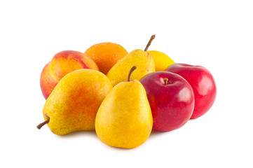 Fruits isolated on white background.