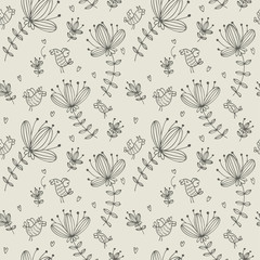 vector seamless flower wallpaper