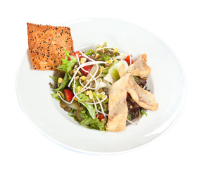 Fresh and colorful salad with nacho