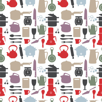 seamless kitchen pattern,vector illustration