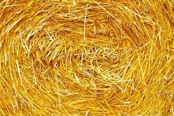 Shot of the center of a spiral hay bale