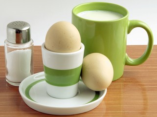 eggs and milk for breakfast