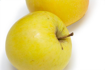 Two apple isolated on the white background