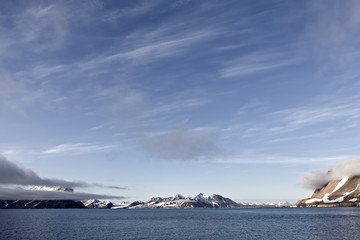 Josephbukta seascape at Svalbard islands