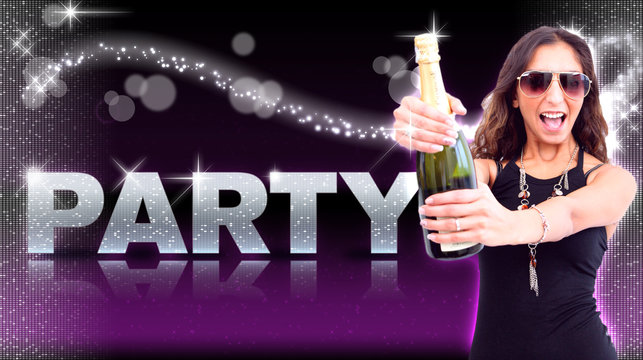 Party Champagner voilett
