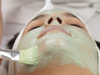 Young Woman Having Facial. Models Released