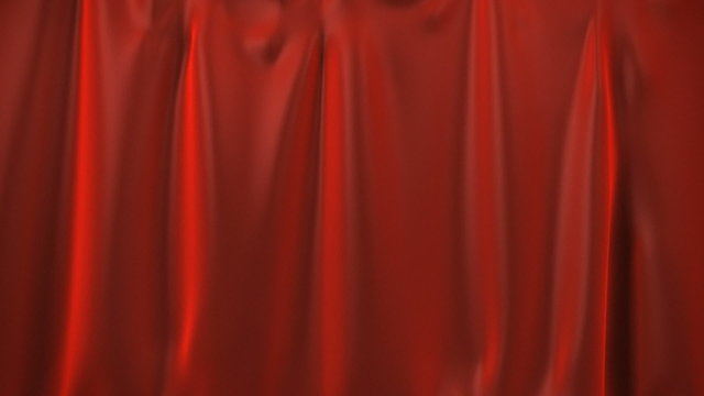 A red curtain rolling down. Alpha Channel is included.