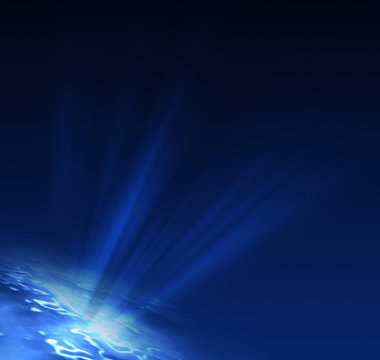 Blue background with Light Rays