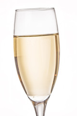 A glass of champagne