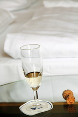 Champagne and bed