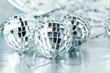 Silver Christmas balls