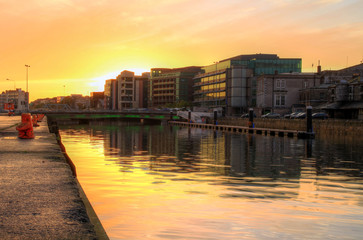 Cork city at sunset HDR - Ireland