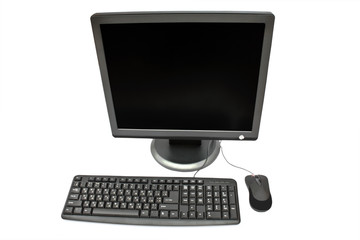 Fototapeta premium monitor, keyboard and mouse