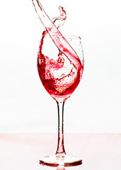 Wine pourred in a glass