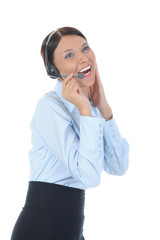 beautiful young woman in headphone