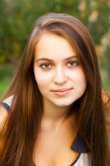 Fototapeta premium portrait of beautiful teenager women outdoor