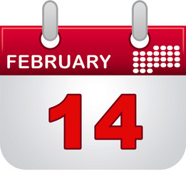 february fourteen calendar
