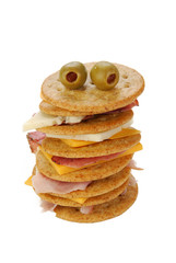 Stack of party crackers