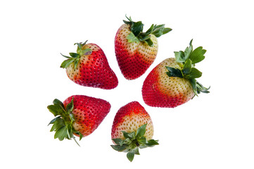 strawbryy fruit on white background